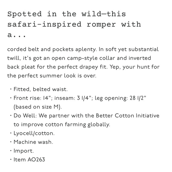 Madewell ‘Belted Safari Romper’ in Olive - Picture 2 of 5